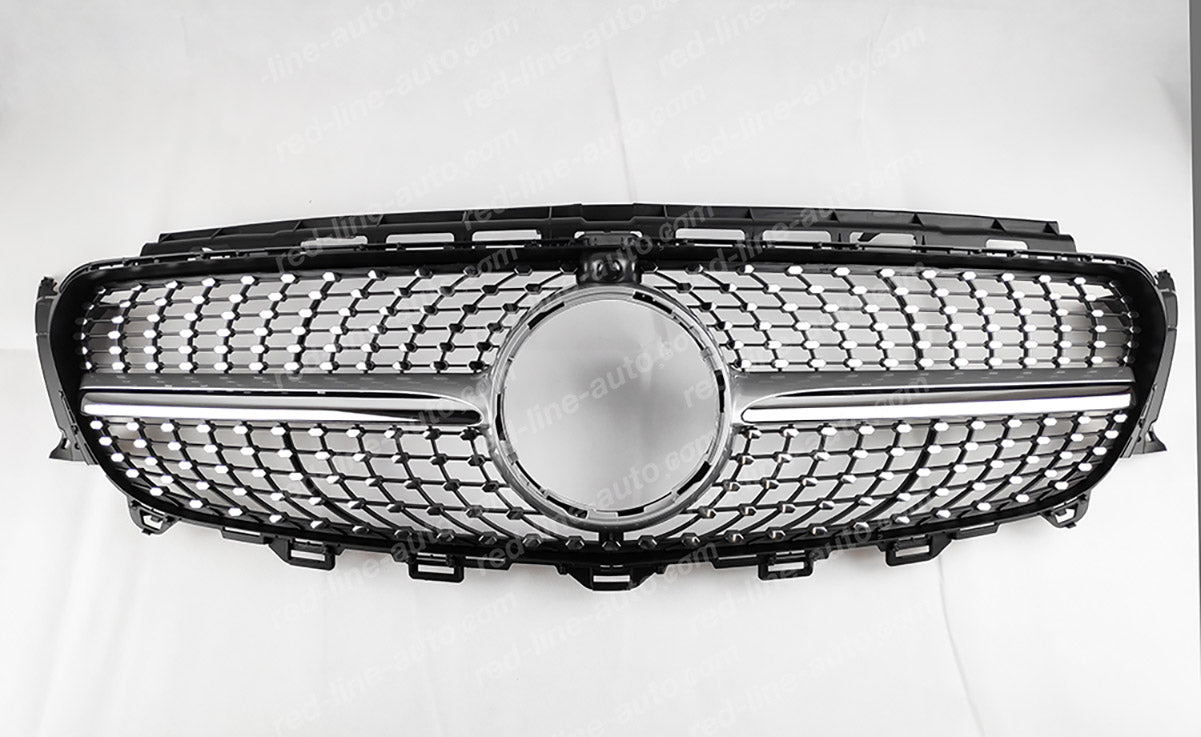Pre-facelift Mercedes C238 E-Class Coupe A238 Cabriolet E43 E53 Silver AMG Grille, Chrome Diamond