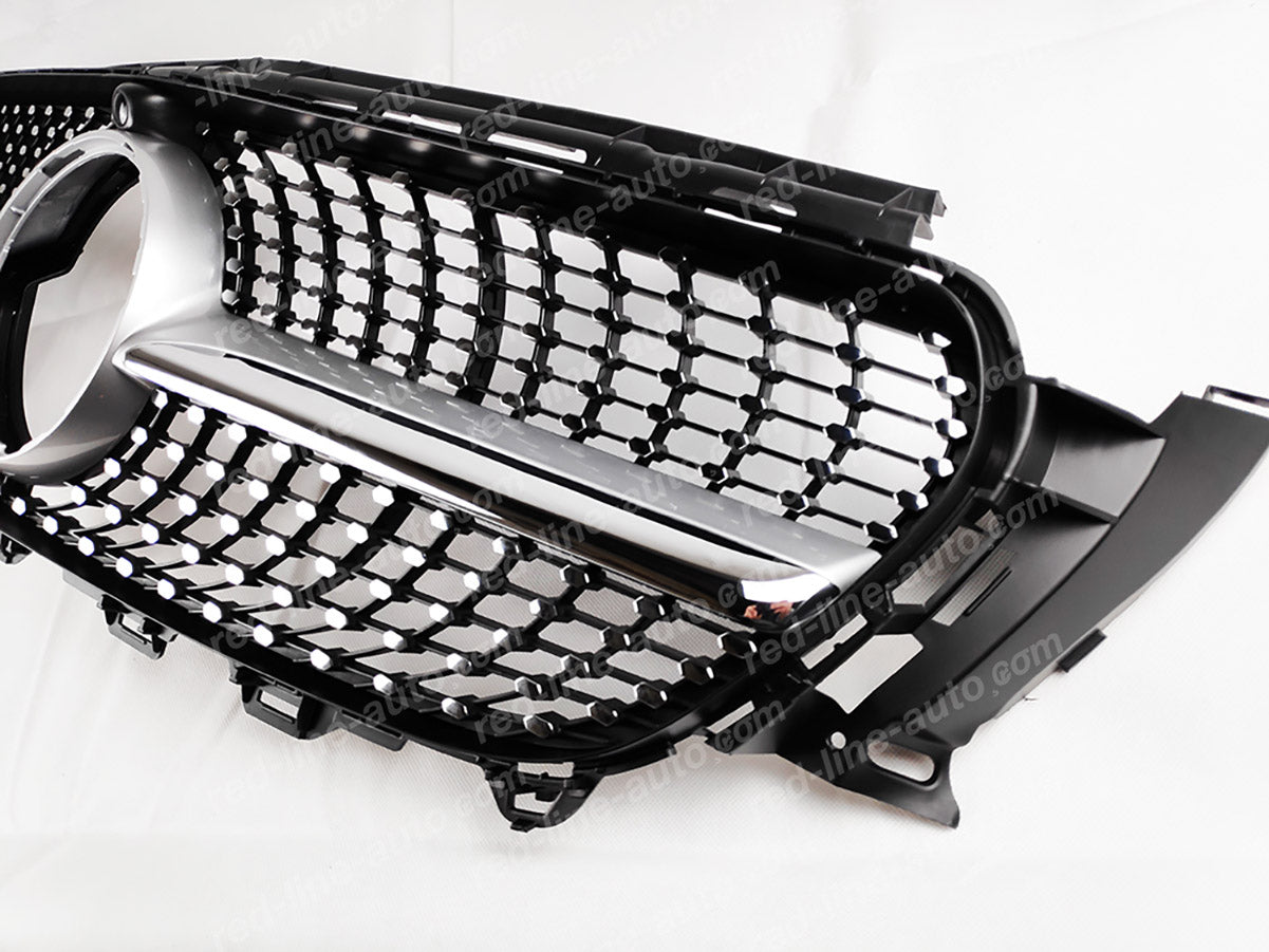 Pre-facelift Mercedes C238 E-Class Coupe A238 Cabriolet E43 E53 Silver AMG Grille, Chrome Diamond