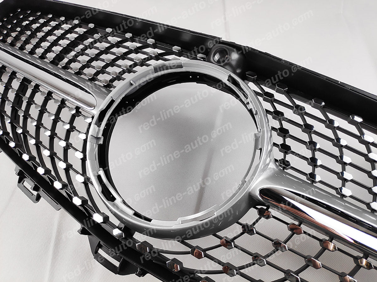 Pre-facelift Mercedes C238 E-Class Coupe A238 Cabriolet E43 E53 Silver AMG Grille, Chrome Diamond