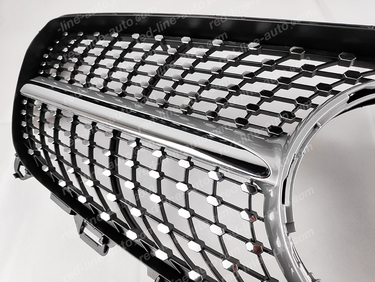 Pre-facelift Mercedes C238 E-Class Coupe A238 Cabriolet E43 E53 Silver AMG Grille, Chrome Diamond