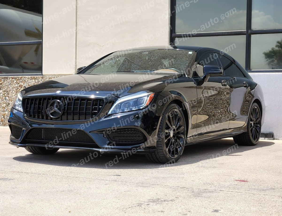 Facelift Mercedes W218 CLS Coupe C218 Shooting Brake X218 AMG GT Grille, Full Gloss Black Panamericana