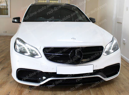 Facelift Mercedes W212 E-Class Saloon S212 Estate AMG Single-bar Front Grille, Full Gloss Black