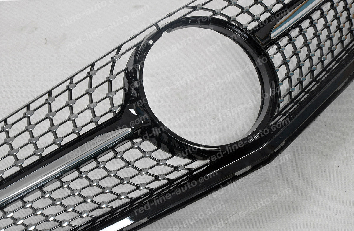 Facelift Mercedes W204 AMG C63 S Saloon C204 Coupe S204 Estate Diamond Grille, Black