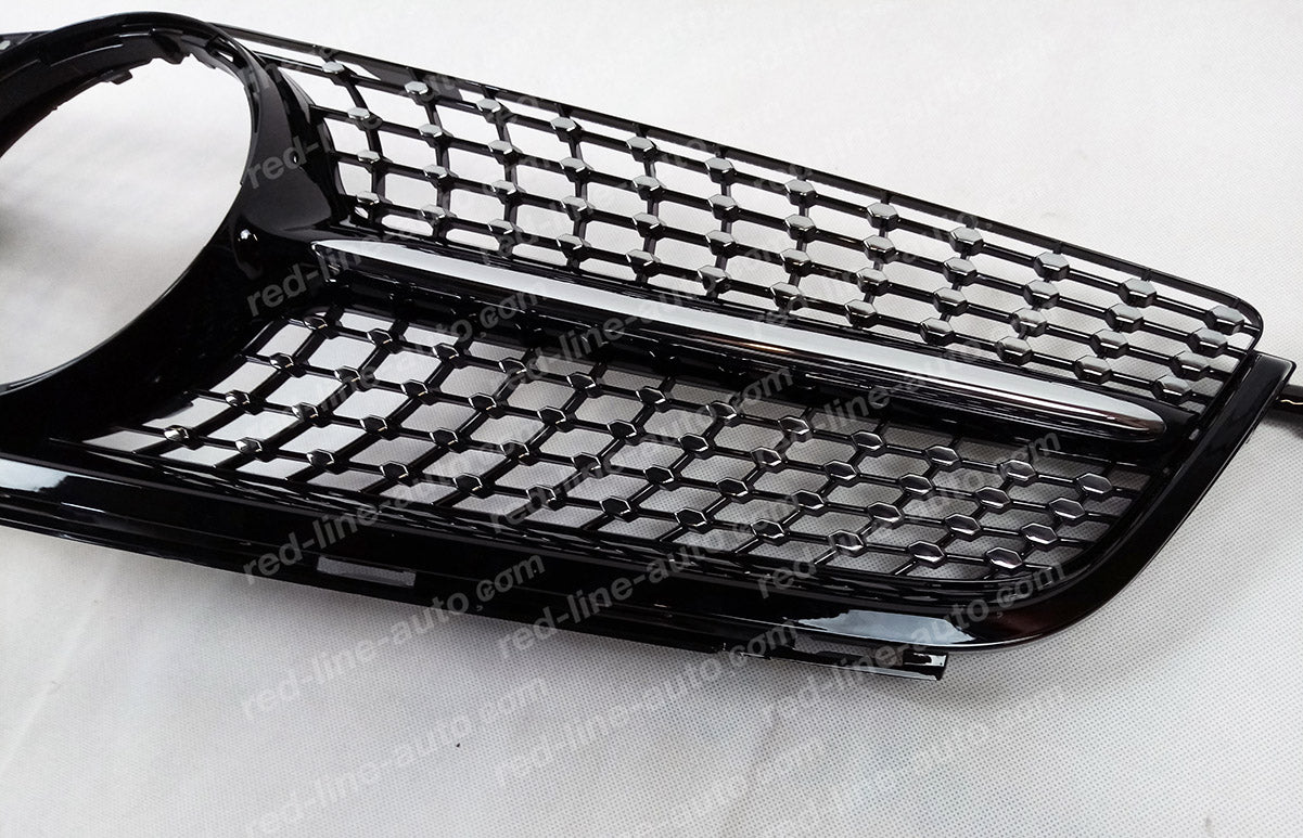 Facelift Mercedes W204 AMG C63 S Saloon C204 Coupe S204 Estate Diamond Grille, Black