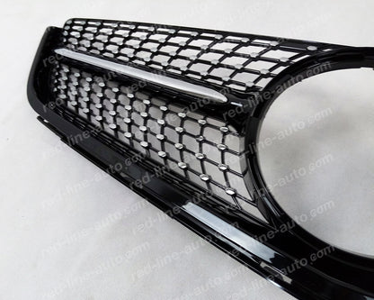 Facelift Mercedes W204 AMG C63 S Saloon C204 Coupe S204 Estate Diamond Grille, Black