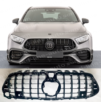 2018+ Mercedes W177 AMG A45 A45S GT Grille, Panamericana BRABUS Gloss Black Edition