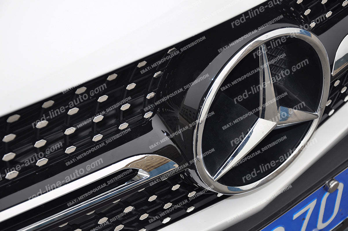 Pre-facelift Mercedes X253 GLC SUV C253 Coupe GLC43 Black AMG Front Grille, Chrome Diamond