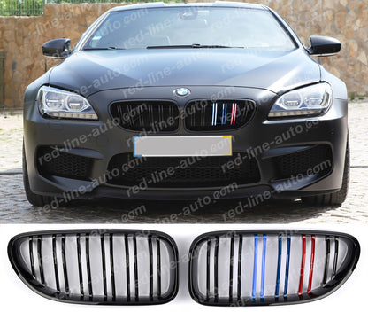 BMW 6 Series F12 Coupe F13 Convertible F06 Gran Twin-Bar Grille, Black with M-Power Tri-Colours