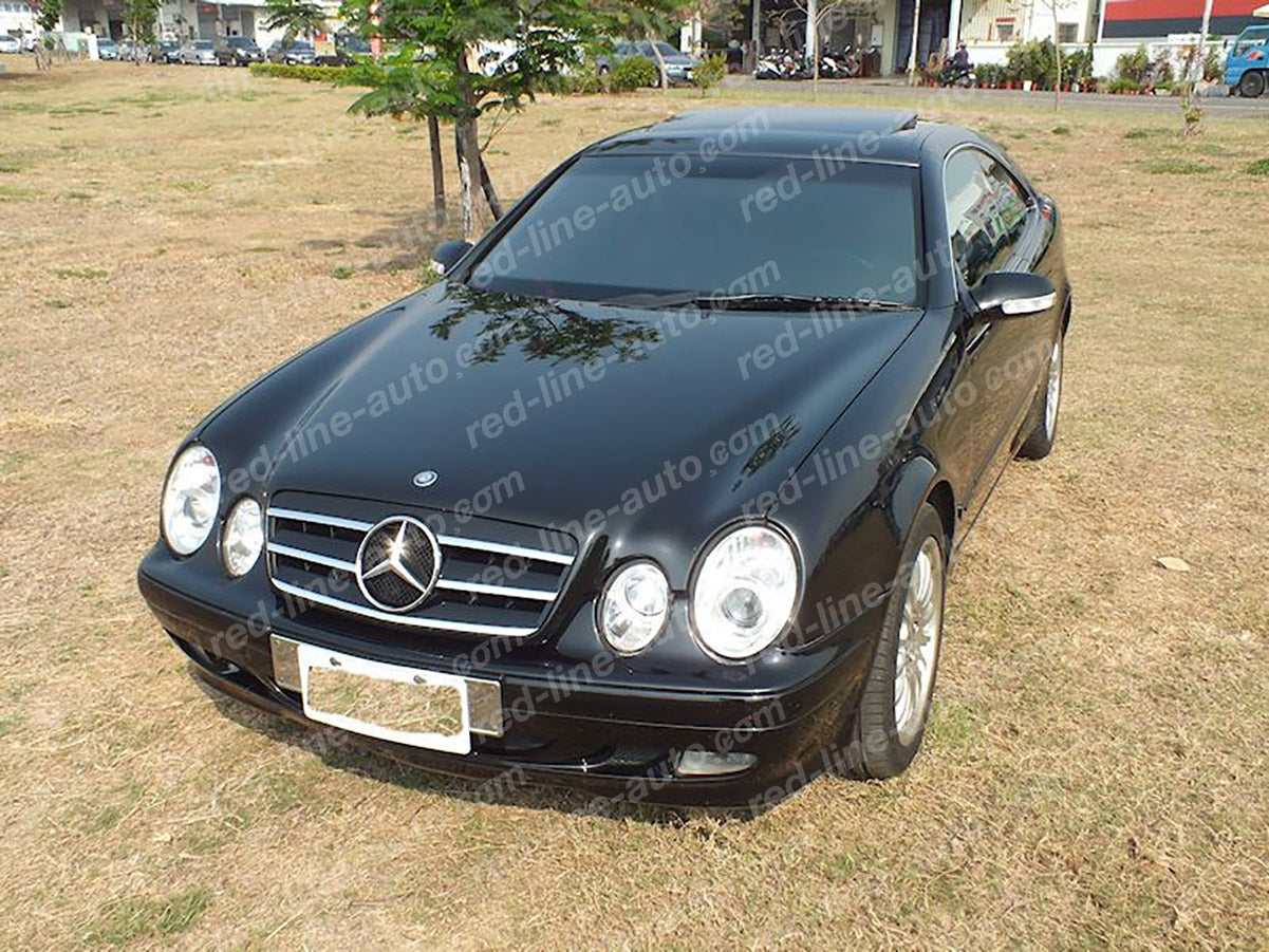 Mercedes W208 CLK Coupe C208 Convertible A208 AMG Sport Black Grille with Star, Chrome Blades