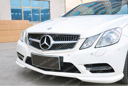 Pre-facelift Mercedes W207 E-Class Coupe C207 Convertible A207 AMG Diamond Front Grille, Iridium Silver