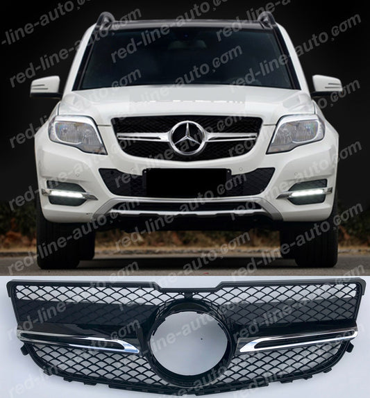 Facelift Mercedes-Benz X204 GLK-Class SUV Black AMG Grille, Chrome Single-louvre Night Package