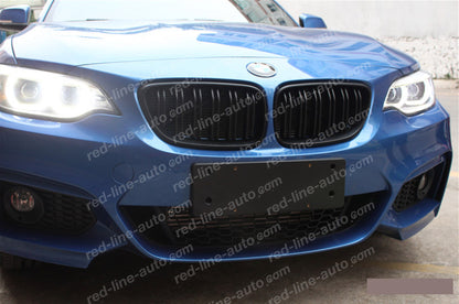 BMW 2 Series F22 Coupe F23 Convertible F87 M2 M-Performance Grille, Matte black Dual-slat