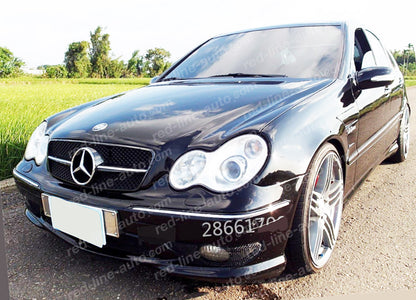 Mercedes W203 C-Class Saloon S203 Estate AMG C55 Black Front Grille, Chrome Single-fin