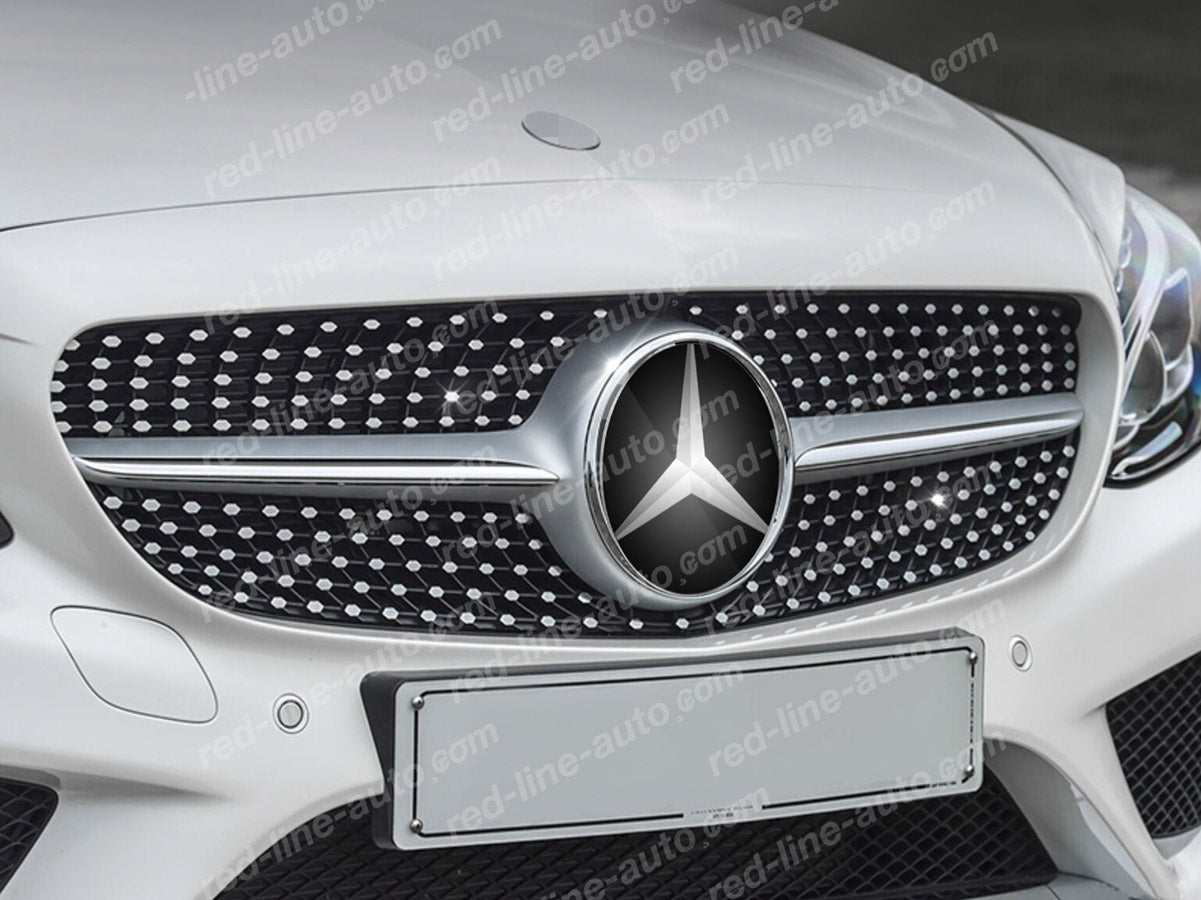 Pre-facelift Mercedes X156 GLA SUV Iridium Silver AMG GLA45 Front Grille, Chrome Diamond