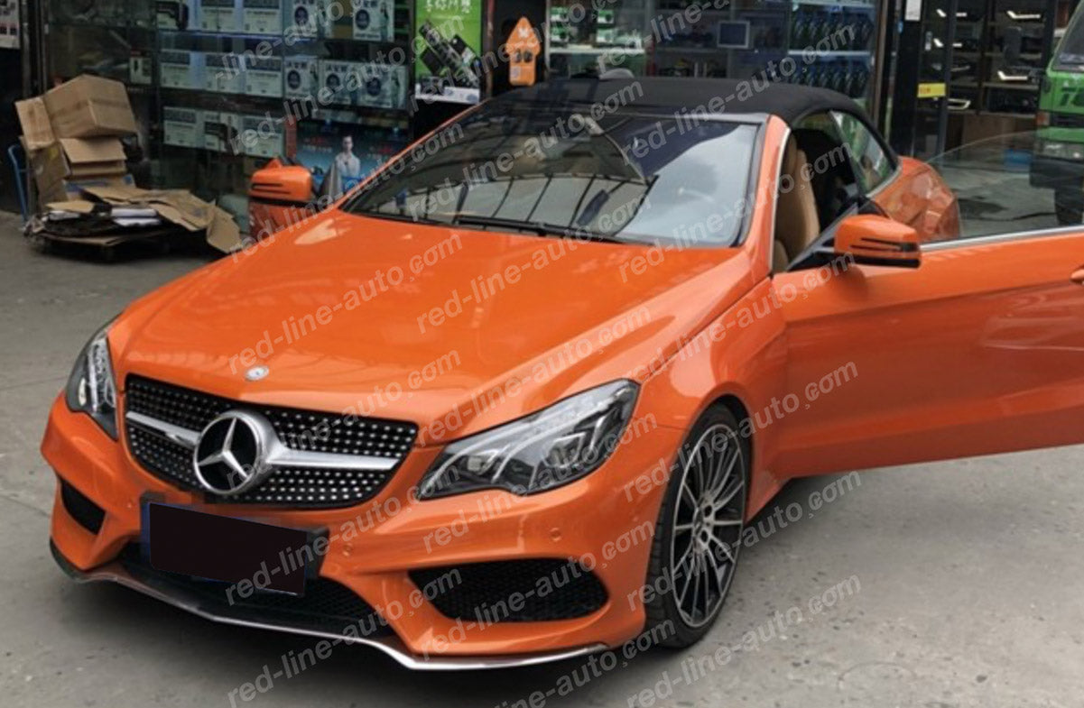 Facelift Mercedes W207 E-Class Coupe C207 Convertible A207 AMG Diamond Front Grille, Iridium Silver