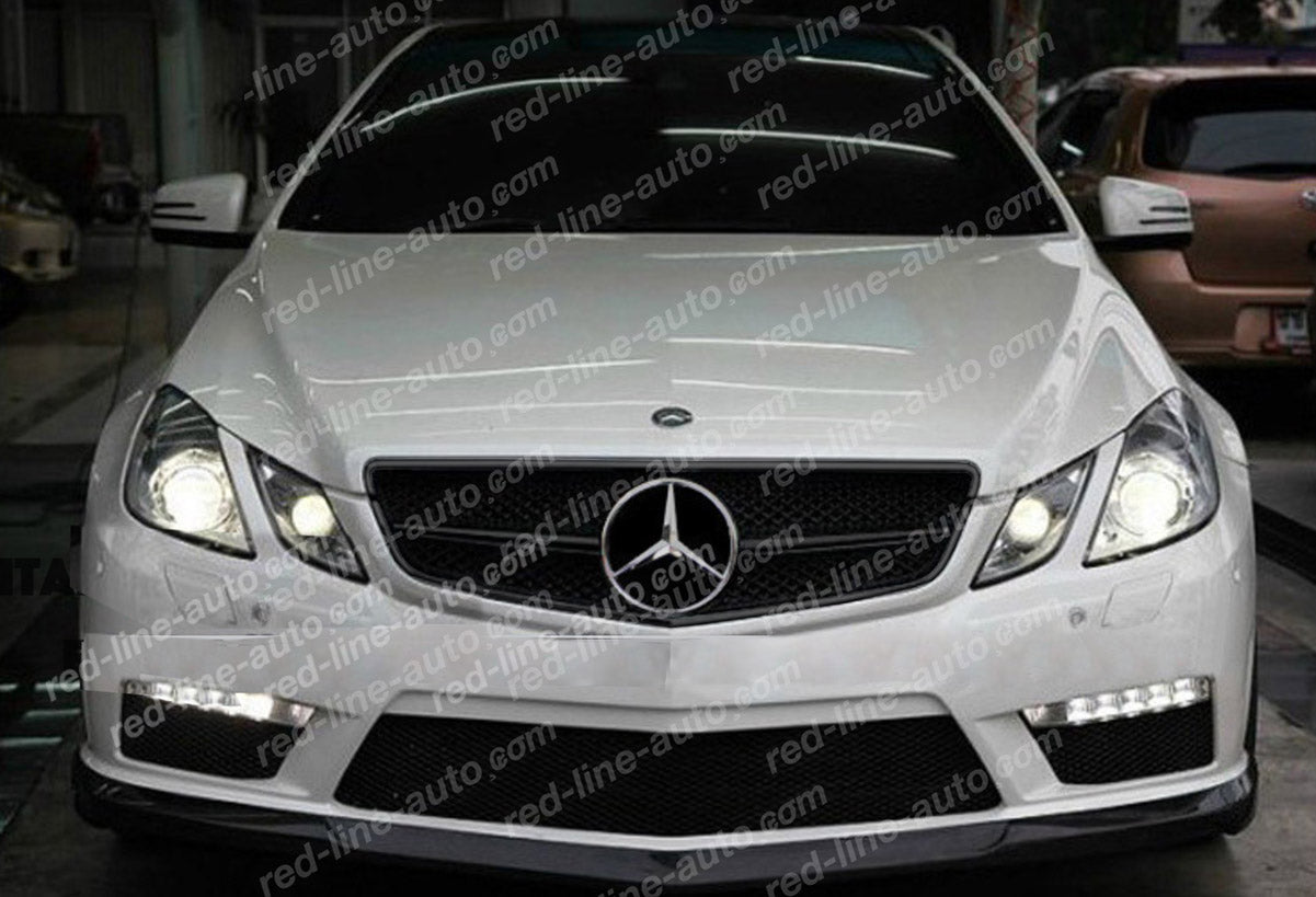 Pre-facelift Mercedes W207 E-Class Coupe C207 Convertible A207 AMG Single-bar Grille, Full Gloss Black