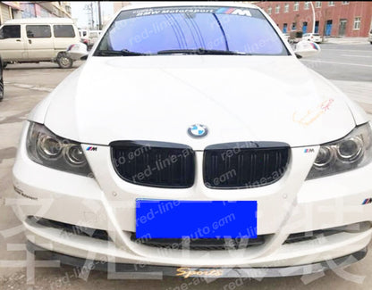 Pre-facelift BMW 3 Series E90 Saloon E91 Estate M-Performance Grille, Gloss Black Double-Bar