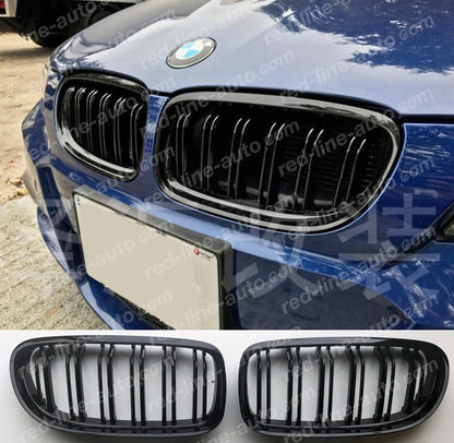 Facelift BMW 3 Series E90 Saloon E91 Estate Twin-Slat M-Performance Grille, Full Gloss Black