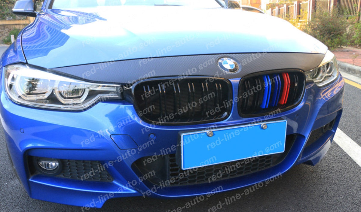 BMW 3 Series F30 Saloon F31 Estate Double-Bar Grille, Black With M-Power Tri-Colours