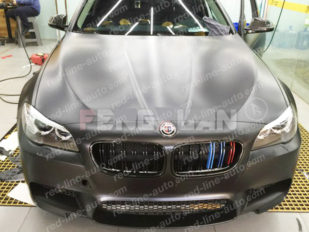 BMW 5 Series F10 Saloon F11 Estate Double-bar Grille, Black with M-Power Tri-Colours