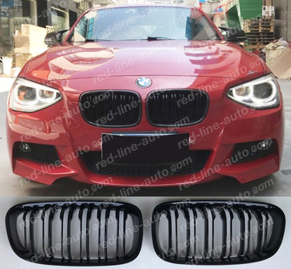 Pre-facelift BMW 1 Series F20 F21 Hatchback M-Performance M135i Grille, Gloss Black Double-Bar