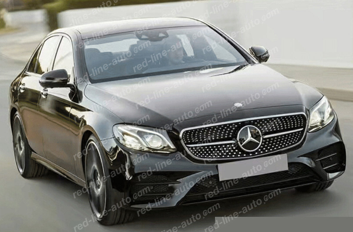 Facelift Mercedes W212 E-Class Saloon S212 Estate AMG Diamond Front Grille, Iridium Silver