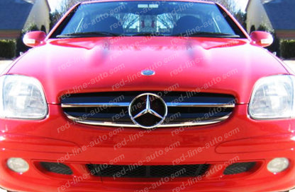 Mercedes R170 SLK Roadster AMG Front Grille, Gloss Black with Chrome Single-fin