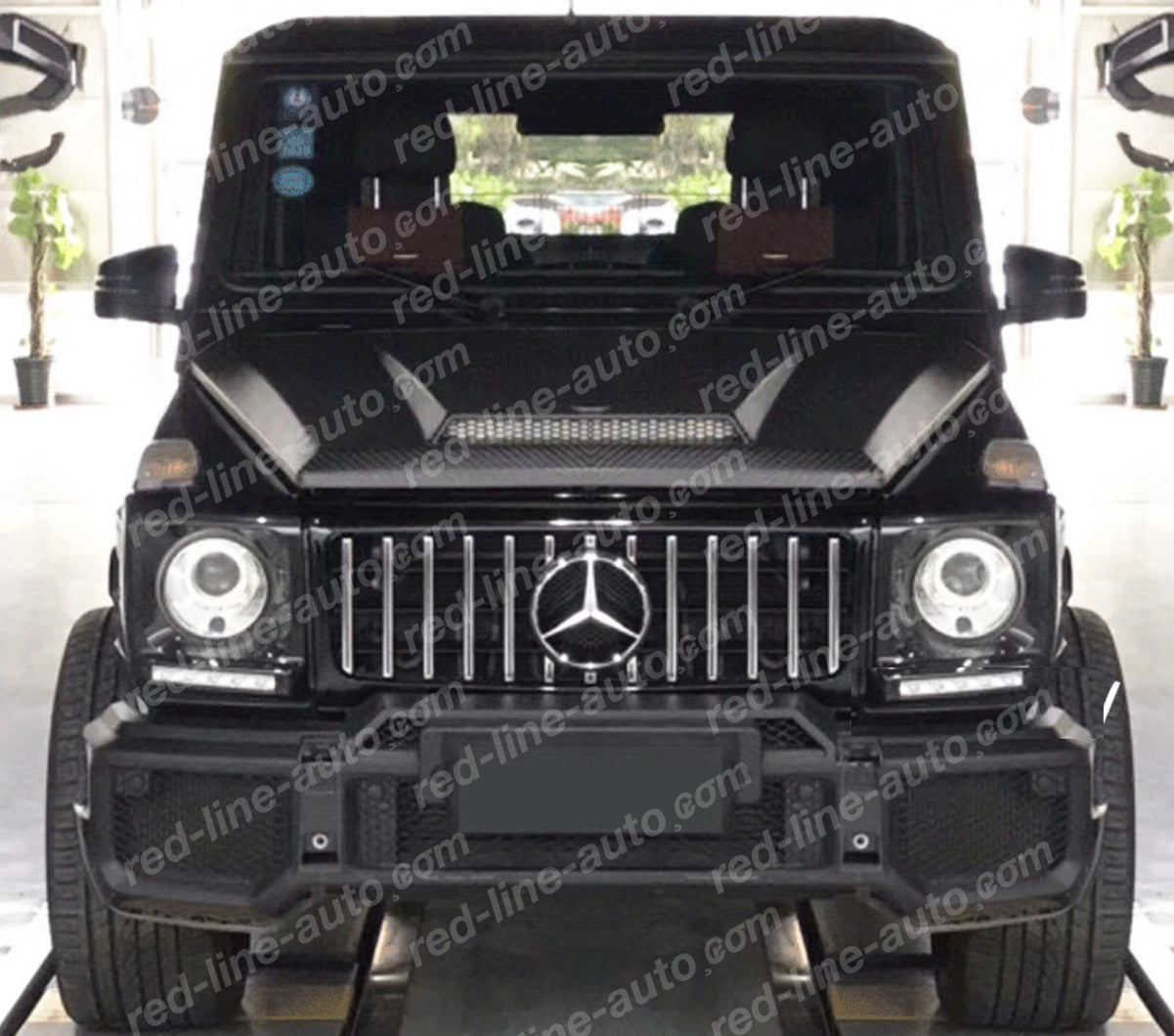 1990-18 Mercedes W463 G-Class SUV Wagon AMG G55 G63 G65 Black GT Grille, Chrome Panamericana