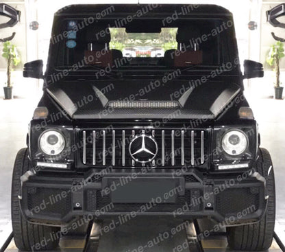 1990-18 Mercedes W463 G-Class SUV Wagon AMG G55 G63 G65 Black GT Grille, Chrome Panamericana