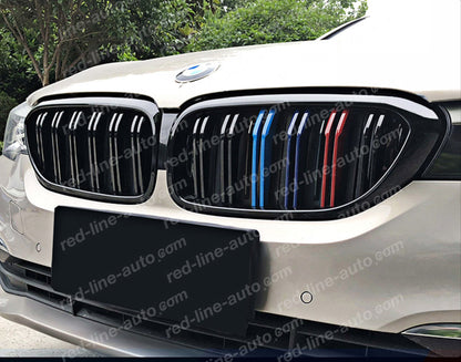 Pre-Facelift BMW G30 5 Series Saloon G31 Estate F90 M5 Dual-slat Black Grille, M-Power Tri-Colour