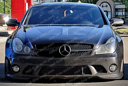 Facelift Mercedes W219 CLS-Class Coupe C219 AMG Single-bar Front Grille, Full Gloss Black