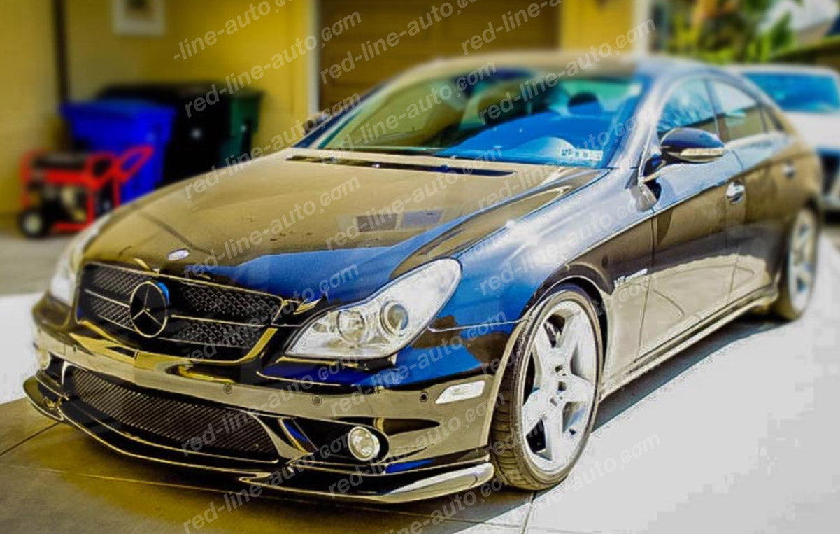 Pre-facelift Mercedes W219 CLS-Class Coupe C219 AMG Single-bar Front Grille, Full Gloss Black