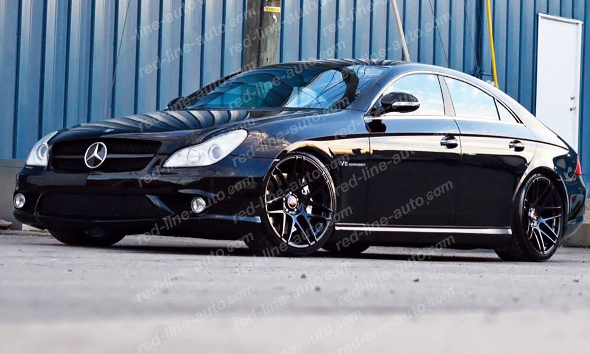 Pre-facelift Mercedes W219 CLS-Class Coupe C219 AMG Single-bar Front Grille, Full Gloss Black