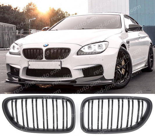 BMW 6 Series F12 Coupe F13 Convertible F06 Grann M-Performance Grille, Matte Black Twin-bar