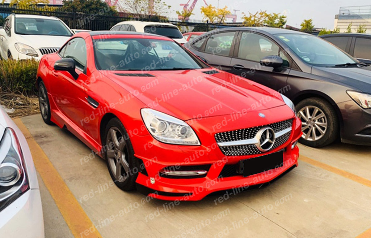 Mercedes R172 SLK Roadster Convertible SLK55 AMG Diamond Front Grille, Iridium Silver