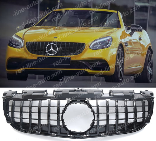 Mercedes R172 SLC Roadster Convertible SLC43 AMG GT Front Grille, Full Gloss Panamericana