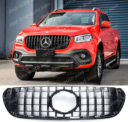 Mercedes W470 BR470 X-Class Pickup AMG GT Front Grille, Full Gloss Black Panamericana Slat