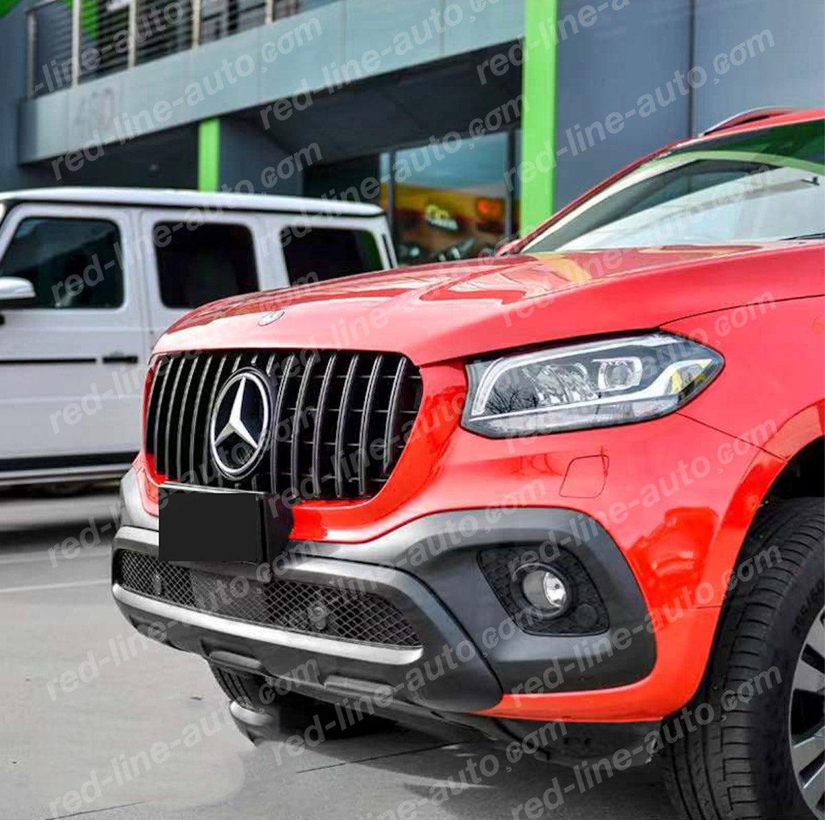 Mercedes W470 BR470 X-Class Pickup AMG GT Front Grille, Full Gloss Black Panamericana Slat