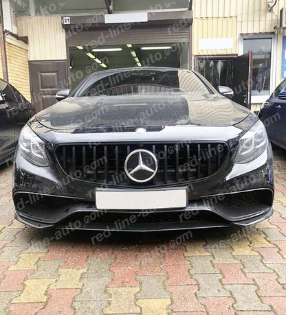 Mercedes W217 S-Class C217 Coupe A217 Cabriolet AMG GT Front Grille, Full Gloss Black Panamericana