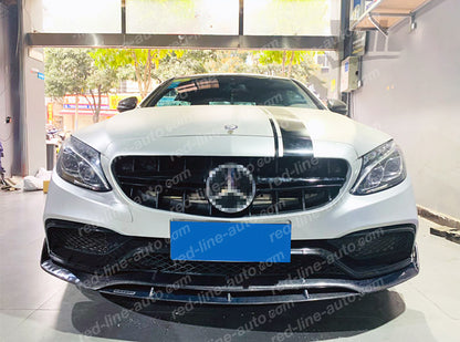 Pre-Facelift Mercedes W205 C-Class S205 C205 A205 Full Black GT Grille, AMG E63S-look No-Camera