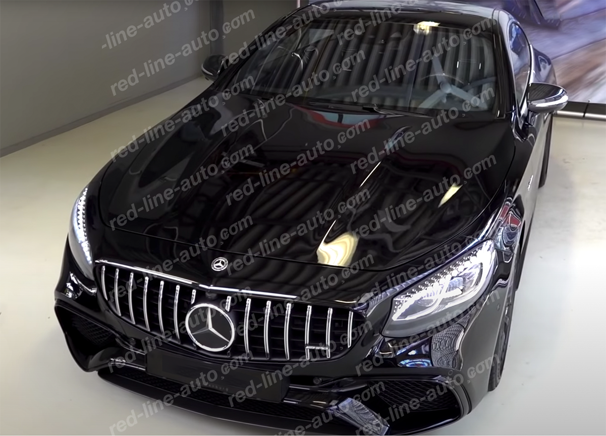 Mercedes W217 S-Class C217 Coupe A217 Convertible AMG Black GT Front Grille, Chrome Panamericana