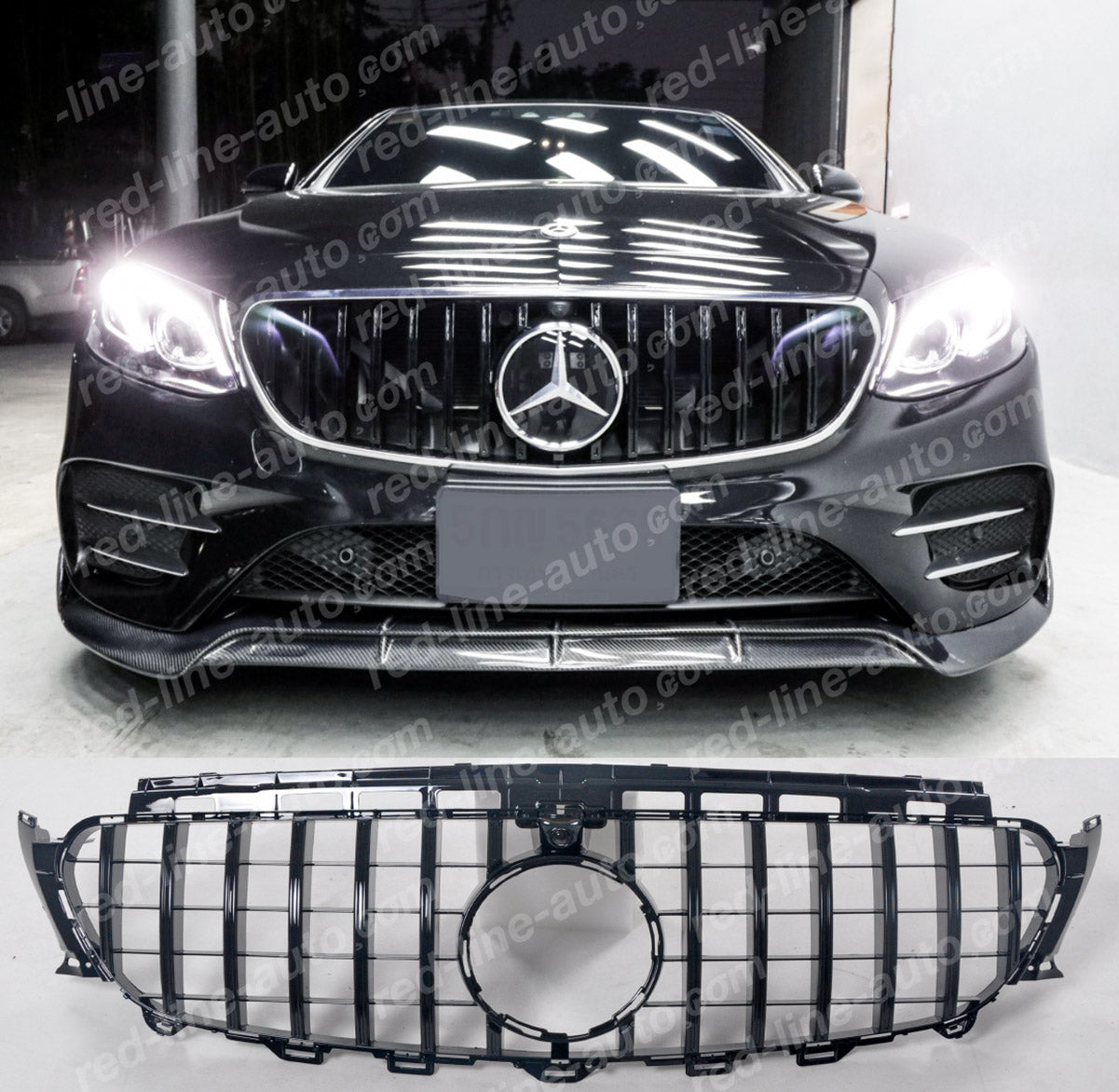 Pre-facelift Mercedes C238 E-Class Coupe A238 Convertible E43 E53 AMG GT Grille, Full Gloss Black Panamericana