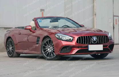 Facelift Mercedes R231 SL-Class Roadster AMG GT Grille, Black With Chrome Panamericana