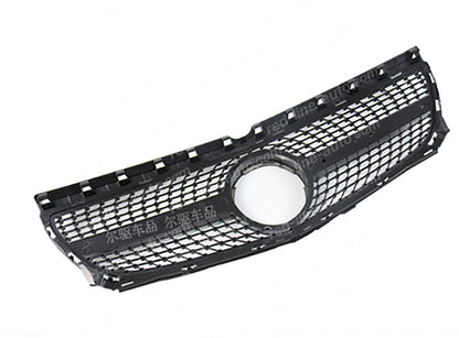 Pre-facelift Mercedes W246 B-Class Hatchback MPV Black AMG Sports Front Grille, Chrome Diamond