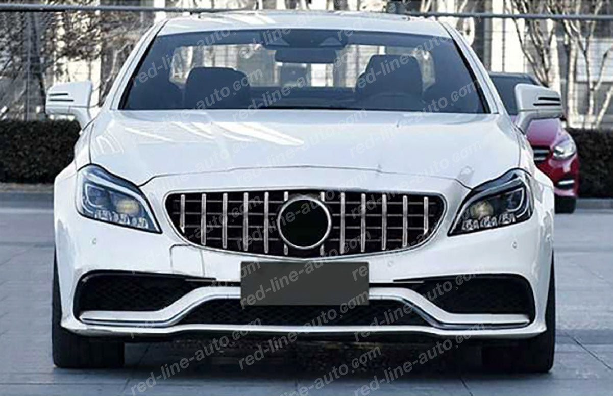 Facelift AMG W218 CLS63 S, Coupe C218 Shooting Brake X218 Black GT Grille, Chrome Panamericana