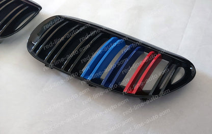 BMW 6 Series E63 Coupe E64 Convertible M-Power Grille, Black Double-Bar With Tri-Colours