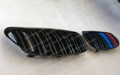 BMW 6 Series E63 Coupe E64 Convertible M-Power Grille, Black Double-Bar With Tri-Colours