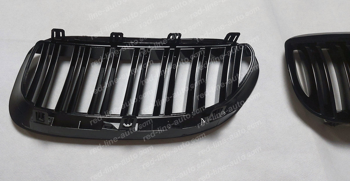 BMW 6 Series E63 Coupe E64 Convertible M-Power Grille, Full Gloss Black Dual-Slat