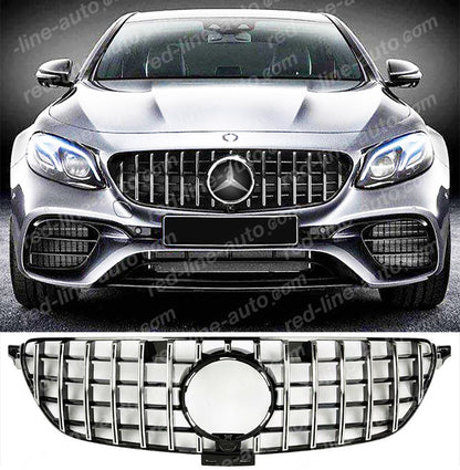 Mercedes C292 GLE Coupe SUV Black AMG GT Front Grille, Chrome Panamericana Slat