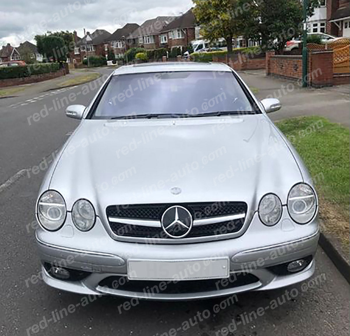 Mercedes W215 CL-Class C215 Coupe Black AMG Front Grille with STAR, Chrome Single-fin